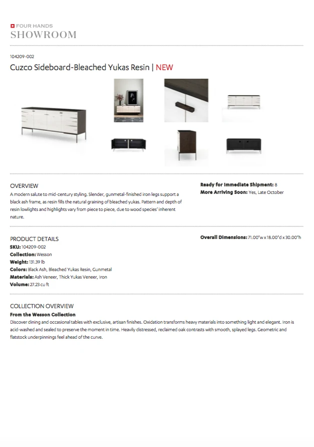 Four Hands New Arrivals Cuzco Sideboard Bleached Yukas Four Hands New Arrivals Cuzco Sideboard Bleached Yukas