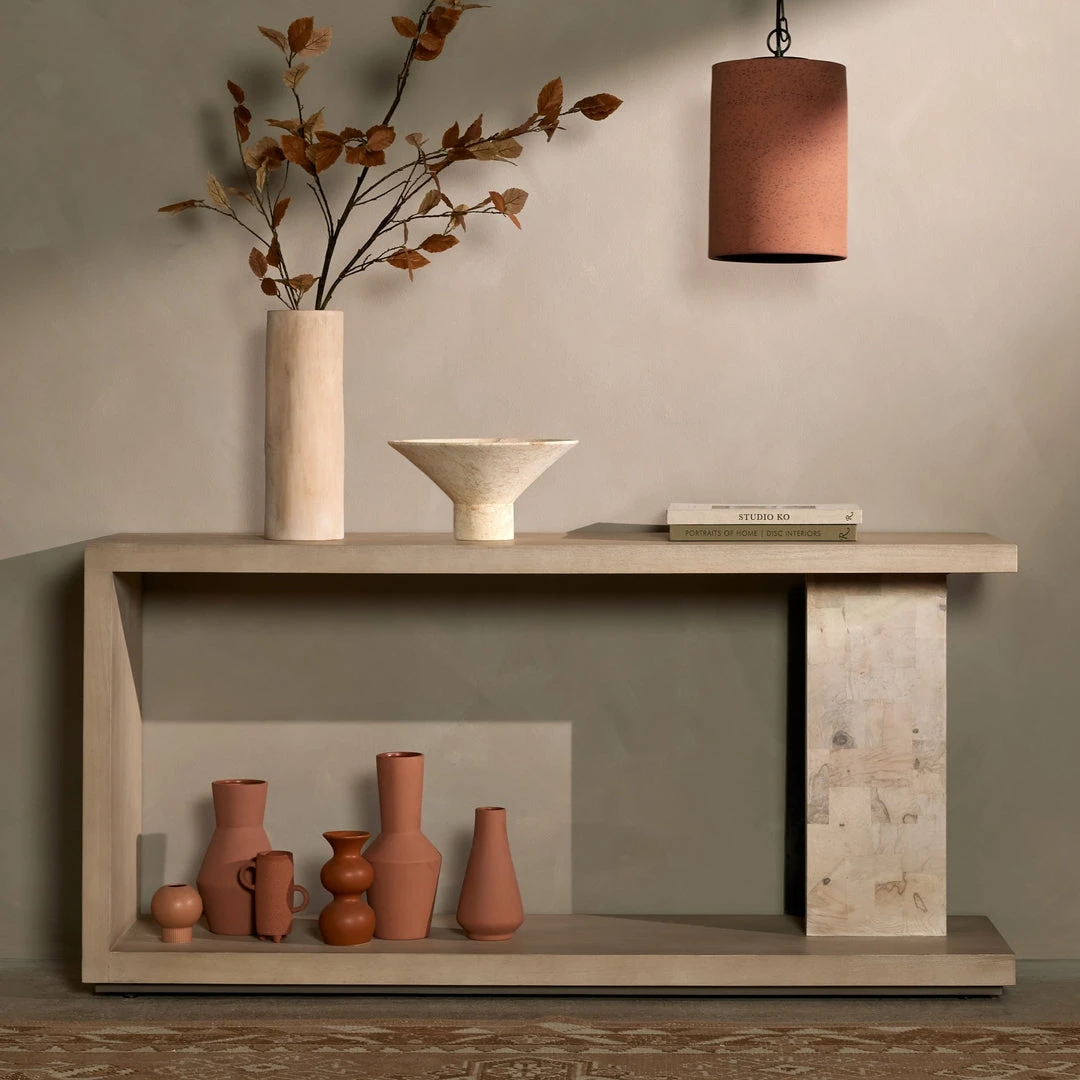 Four Hands Darian Console Table White Mahogany 4 Four Hands Darian Console Table White Mahogany