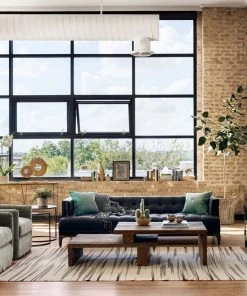 Four Hands New Arrivals Dylan Leather Sofa Rider Black