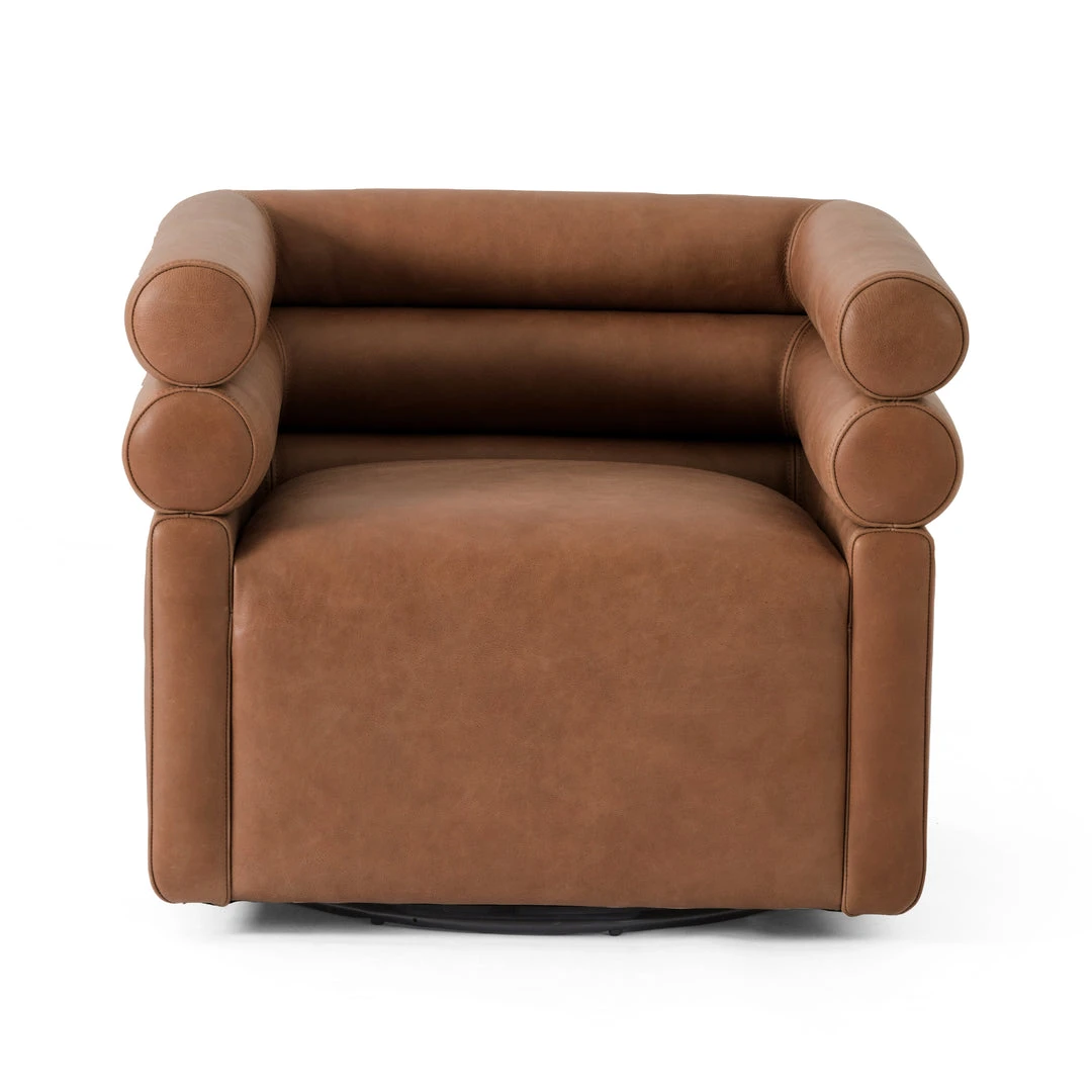 Four Hands Evie Swivel Chair Palermo Cognac New Arrivals 4 Four Hands Evie Swivel Chair Palermo Cognac New Arrivals