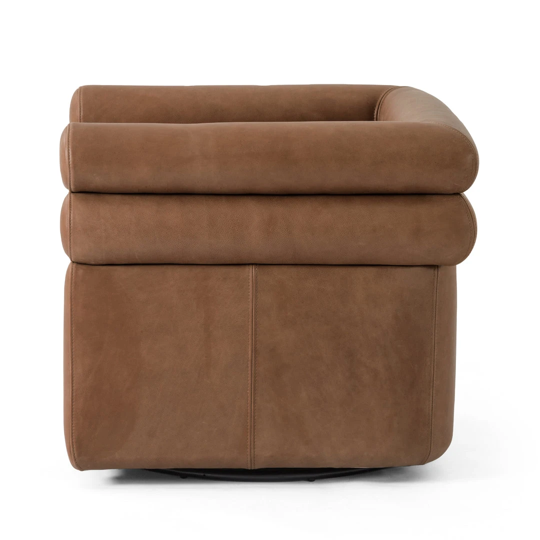 Four Hands Evie Swivel Chair Palermo Cognac New Arrivals 9 Four Hands Evie Swivel Chair Palermo Cognac New Arrivals