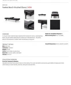 Four Hands Fawkes Bench Brushed Ebony New Arrivals 17 Four Hands Fawkes Bench Brushed Ebony New Arrivals