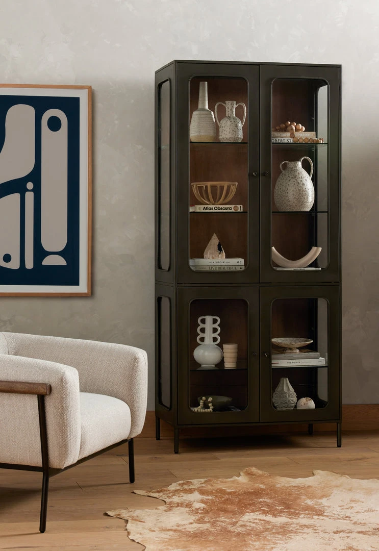 Four Hands Franz Cabinet Grey Natural 4 Four Hands Franz Cabinet Grey Natural