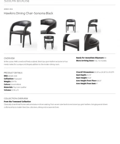 Four Hands Hawkins Dining Chair Sonoma Black