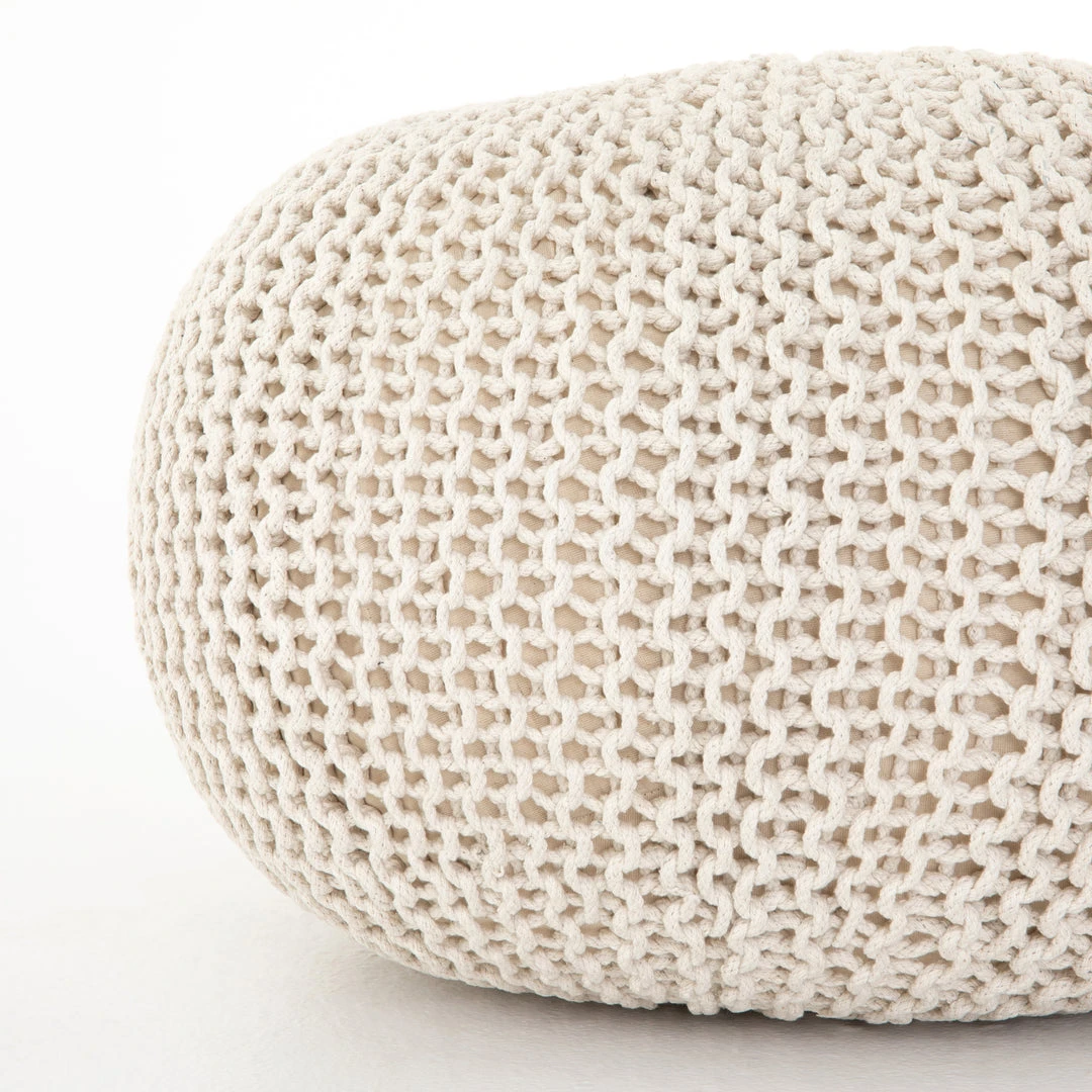 Four Hands Jute Knit Pouf White New Arrivals 7 Four Hands Jute Knit Pouf White New Arrivals