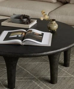 Four Hands New Arrivals Kelden Coffee Table Raw Black