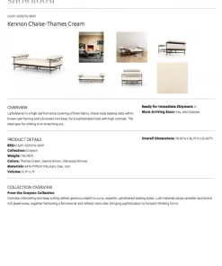 Four Hands Kennon Chaise Thames Cream New Arrivals