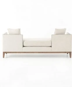 Four Hands Mercury Double Chaise Noble Platinum 4 Four Hands Mercury Double Chaise Noble Platinum