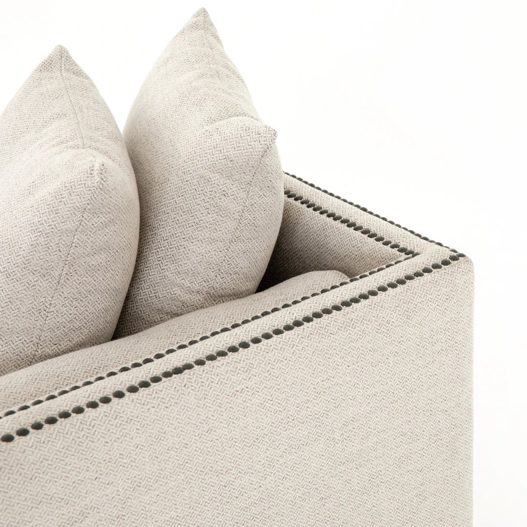 Four Hands Mercury Double Chaise Noble Platinum Four Hands Mercury Double Chaise Noble Platinum