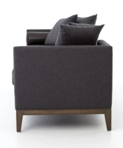 Four Hands Mercury Double Chaise Charcoal Felt 16 Four Hands Mercury Double Chaise Charcoal Felt