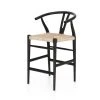 Four Hands Muestra Counter Stool Black Teak 1 Four Hands Muestra Counter Stool Black Teak