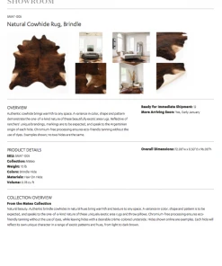 Four Hands Natural Cowhide Rug Brindle 15 Four Hands Natural Cowhide Rug Brindle