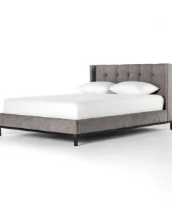 Four Hands Newhall Bed Harbor Grey Upholstery