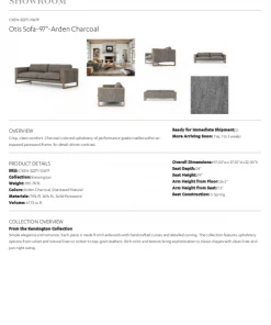 Four Hands New Arrivals Otis Sofa Arden Charcoal 25 Four Hands New Arrivals Otis Sofa Arden Charcoal