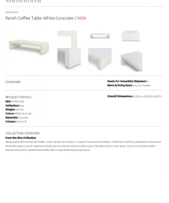 Four Hands New Arrivals Parish Coffee Table White Concrete 17 Four Hands New Arrivals Parish Coffee Table White Concrete