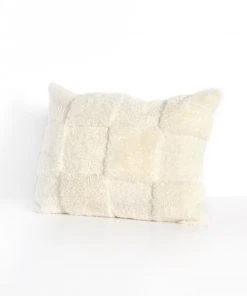 Four Hands New Arrivals Patchwork Shearling Lumbar Pillow