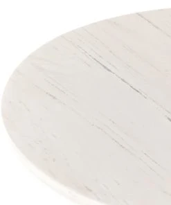 Four Hands New Arrivals Pilo Dining Table Dark Parawood With Marble