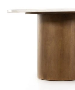 Four Hands New Arrivals Pilo Dining Table Dark Parawood With Marble 11 Four Hands New Arrivals Pilo Dining Table Dark Parawood With Marble