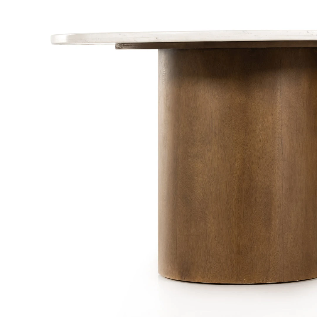 Four Hands New Arrivals Pilo Dining Table Dark Parawood With Marble 5 Four Hands New Arrivals Pilo Dining Table Dark Parawood With Marble