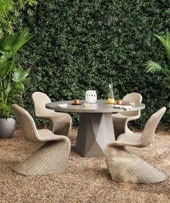 Four Hands Portia Outdoor Dining Chair Vintage White