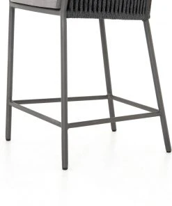 Four Hands Porto Outdoor Bar Stool Charcoal 28 Four Hands Porto Outdoor Bar Stool Charcoal