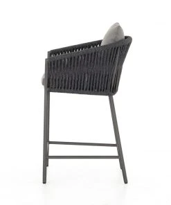 Four Hands Porto Outdoor Bar Stool Charcoal 24 Four Hands Porto Outdoor Bar Stool Charcoal