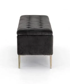 Four Hands Rennie Trunk Grey Velvet 13 Four Hands Rennie Trunk Grey Velvet