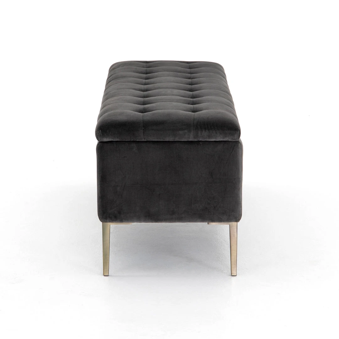 Four Hands Rennie Trunk Grey Velvet 7 Four Hands Rennie Trunk Grey Velvet