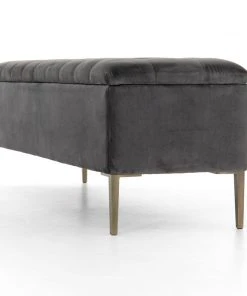 Four Hands Rennie Trunk Grey Velvet 14 Four Hands Rennie Trunk Grey Velvet