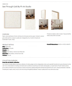 Four Hands See Through Gold Artwork New Arrivals