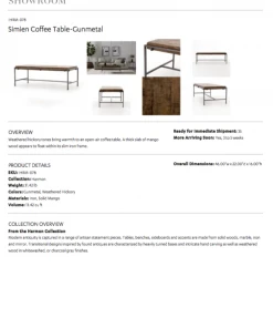 Four Hands Simien Coffee Table Gunmetal New Arrivals 11 Four Hands Simien Coffee Table Gunmetal New Arrivals