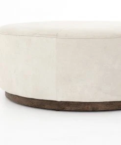 Four Hands Sinclair Large Round Ottoman Whistler Oyster Suede New Arrivals 14 Four Hands Sinclair Large Round Ottoman Whistler Oyster Suede New Arrivals