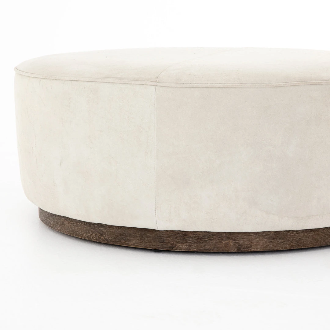 Four Hands Sinclair Large Round Ottoman Whistler Oyster Suede New Arrivals 6 Four Hands Sinclair Large Round Ottoman Whistler Oyster Suede New Arrivals