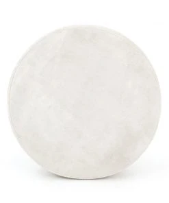 Four Hands Sinclair Round Ottoman Whistler Oyster Suede