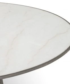 Four Hands Skye Round Dining Table White Marble