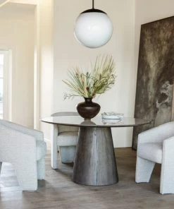 Four Hands Skye Round Dining Table White Marble