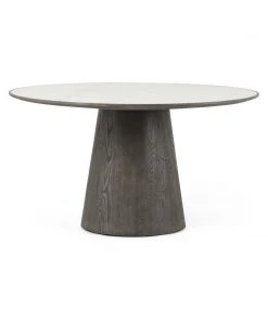 Four Hands Skye Round Dining Table White Marble