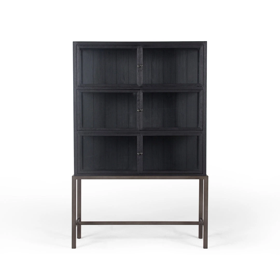 Four Hands New Arrivals Spencer Curio Cabinet Drifted Black 6 Four Hands New Arrivals Spencer Curio Cabinet Drifted Black