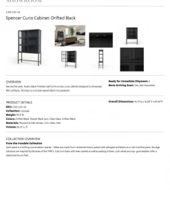 Four Hands New Arrivals Spencer Curio Cabinet Drifted Black 21 Four Hands New Arrivals Spencer Curio Cabinet Drifted Black