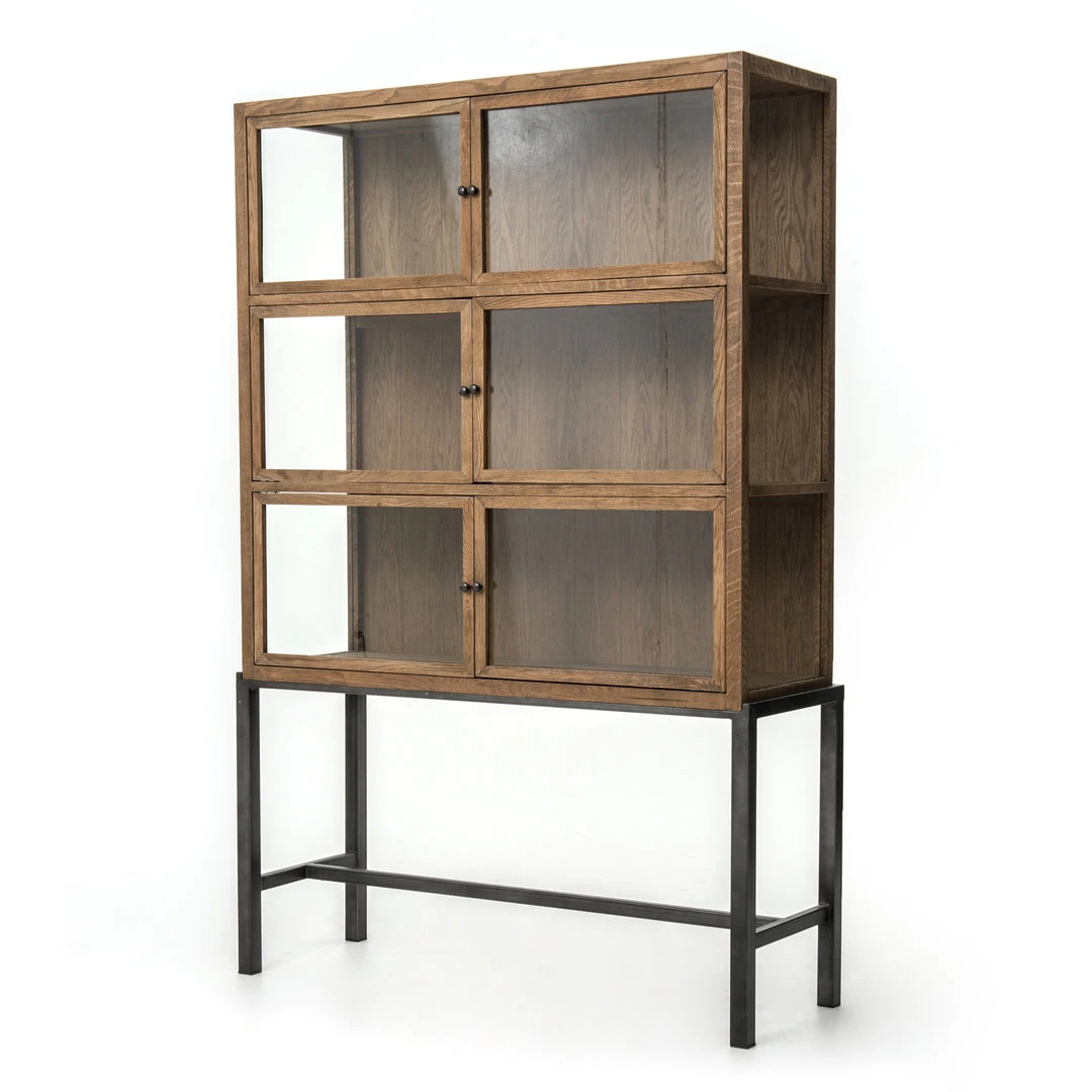 Four Hands Spencer Curio Cabinet Drifted Oak 3 Four Hands Spencer Curio Cabinet Drifted Oak