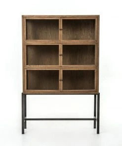 Four Hands Spencer Curio Cabinet Drifted Oak 13 Four Hands Spencer Curio Cabinet Drifted Oak
