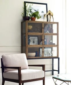 Four Hands Spencer Curio Cabinet Drifted Oak