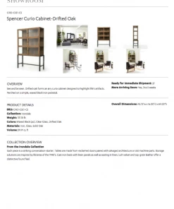 Four Hands Spencer Curio Cabinet Drifted Oak 15 Four Hands Spencer Curio Cabinet Drifted Oak