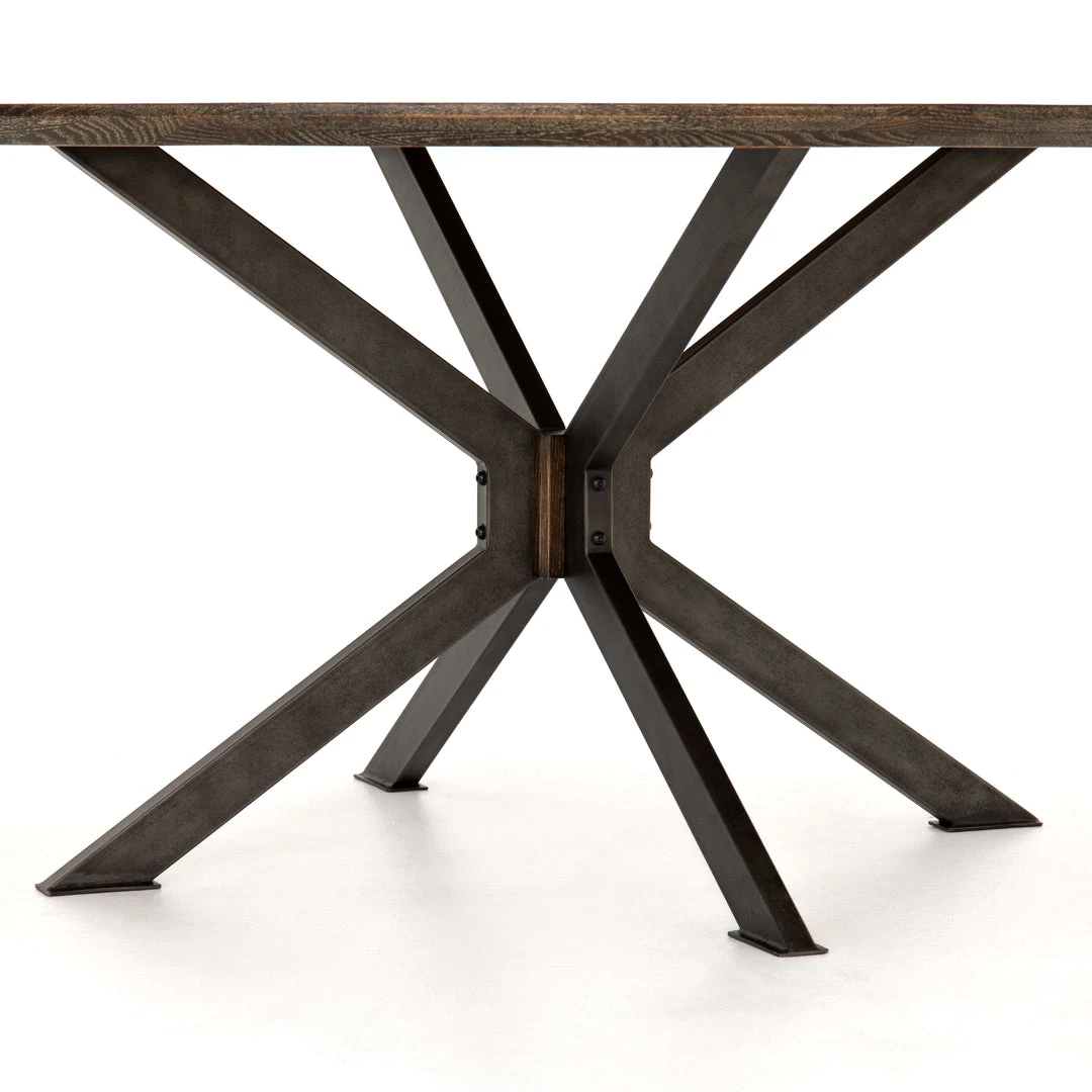 Four Hands Spider Round Dining Table English Brown Oak 5 Four Hands Spider Round Dining Table English Brown Oak