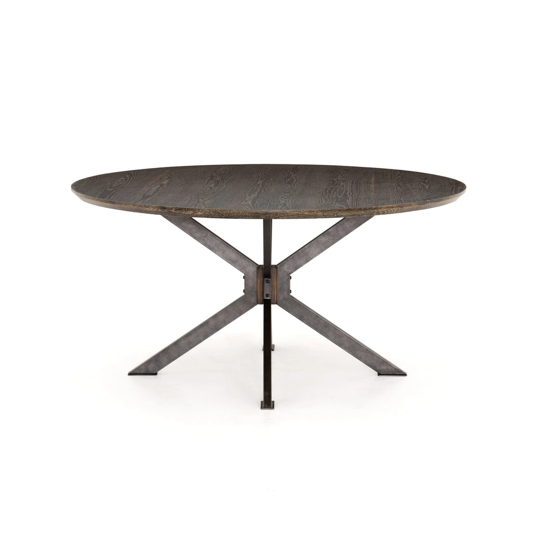 Four Hands Spider Round Dining Table English Brown Oak 6 Four Hands Spider Round Dining Table English Brown Oak