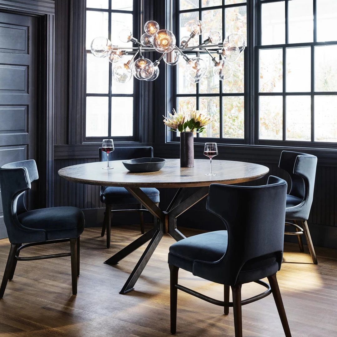 Four Hands Spider Round Dining Table English Brown Oak 4 Four Hands Spider Round Dining Table English Brown Oak