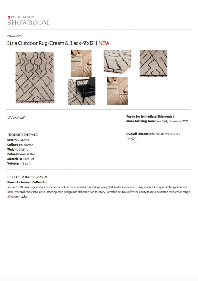 Four Hands Stria Outdoor Rug 10 Four Hands Stria Outdoor Rug