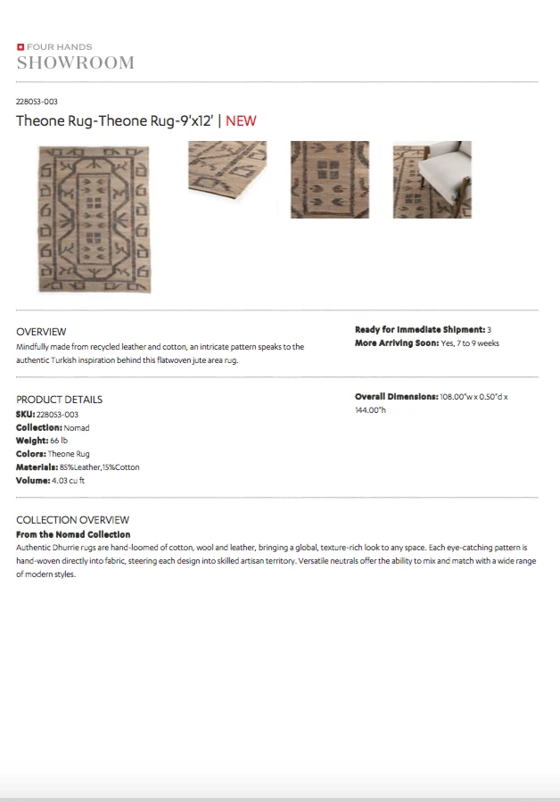 Four Hands Theone Rug New Arrivals 10 Four Hands Theone Rug New Arrivals