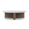 Four Hands Toli Coffee Table White Italian Marble New Arrivals
