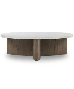 Four Hands Toli Coffee Table White Italian Marble New Arrivals
